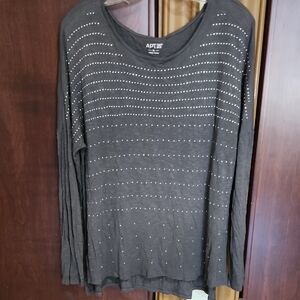 Apt. 9 Charcoal Studded Tee